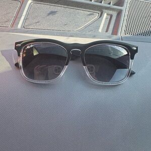 Ray-Ban Black to Clear Ombre Wayfarer Sunglasses